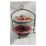 2 Tier Iron Sweet Treet Holder with Wax Sweets