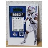 2020 Contenders Gabriel Davis Relic RC Green Foil