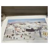 Skating Party by Will Moss - Signed #ï¿½d 26x17"