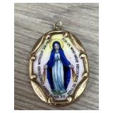 14k Gold Encrusted Religious Pendant