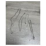 (4) Sterling Necklaces - Various Lengths 9.4 TGW