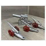 (4) Diecast Metal Cannons