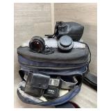 LowePro Camera case w/ lens/ flash and converter