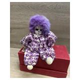 Shelf Sitting Clown  7" tall