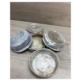 (5) Antique Zinc Lids