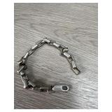 Heavy Block Chain Sterling Bracelet 9.9 TGW