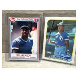 (2) Bo Jackson Baseball Cards