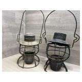 (2) Railroad Lanterns - no globes
