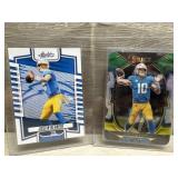 (2) Justin Herbert Football Cards