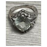 Sterling and Rhinestone Ring 5.1 TGW