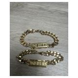 (2) Gold Tone Bracelets ï¿½My Best Budï¿½