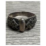 Sterling and Marcasite Ring 3.5 TGW