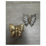 (2) Butterfly Brooches