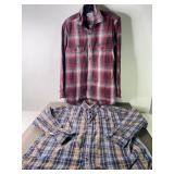 (2) Carhartt Flannel Shirts Menï¿½s Size Medium &