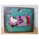 Disney NBC Jack & Sally Puzzle Piece Enamel Pin