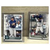 2022 Bowman Cal Raleigh RC ; Julio Rodriguez