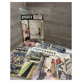 (7) Saturday Evening Post Magazines. 1954/1955
