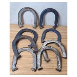 8 Metal Horseshoes For Playing Horseshoe Game