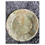 8" Carved Agate Stone Plate - With Wall Mount -