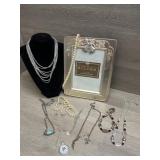 Costume Jewelry w/ Silver Photo Album Picture