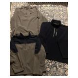 (3) Fleece Athletic Qtr Zip Pull Overs Menï¿½s