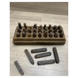 Steel Punches. - Letters and Numbers  not complete