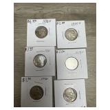 (6) Buffalo Nickels 1928-1938