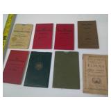 ANTIQUE BANK PASSBOOKS AND A TINY MATH BOOK