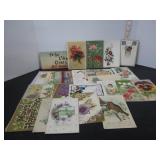 32 OLD MISC. GREETING POSTCARDS