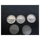 5 SILVER CANADA 1967 CENTENNIAL 10 CENT COINS