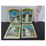 4-1972 RED SOX TOPPS BASEBALL CARDS
