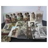 50 OLD REAL PHOTO LOVE-ROMANCE POSTCARDS