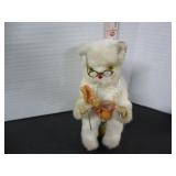 VINTAGE WIND-UP JAPAN KNITTING BEAR TIN TOY