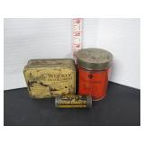 3 ANTIQUE TINS
