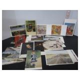 40 MISC. ART RELATED POSTCARDS