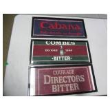3 FRAMED BAR SIGNS