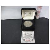 WAYNE GRETZKY LTD. ED RETIREMENT MEDALLION IN CASE