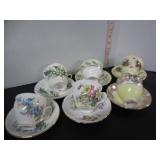 6 MISC. CUPS AND SAUCERS