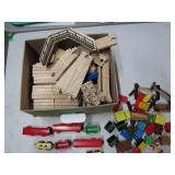 VINTAGE BRIO SWEDEN WOODEN TRAIN SET WITH TRACKS