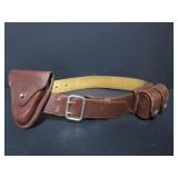 VINTAGE RCMP GUN BELT WITH HOLSTER AND POUCHES