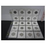 20 U.S. 5 CENT COINS 1988 TO 1997