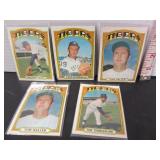 5-1972 DETROIT TIGERS BASEBALL CARDS OPC