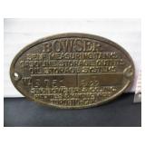 ORIGINAL ANTIQUE OIL-GAS BRASS PLAQUE