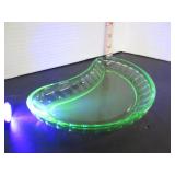VINTAGE URANIUM GLASS SIDE DISH