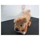 VINTAGE WIND-UP JAPAN DOG WITH BONE TIN TOY