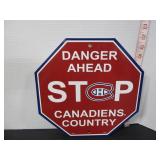 MONTREAL CANADIANS HOCKEY STOP SIGN