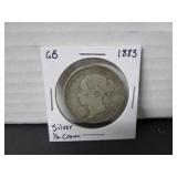 1883 SILVER GREAT BRITIAN 1/2 CROWN COIN