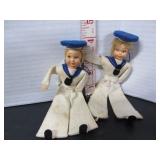 PAIR VINTAGE 'JOLLY BOY' DOLLS