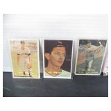 3-1957 TOPPS BASEBALL CARDS