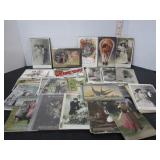 55 OLD MISC LOVE-SWEETHEART POSTCARDS